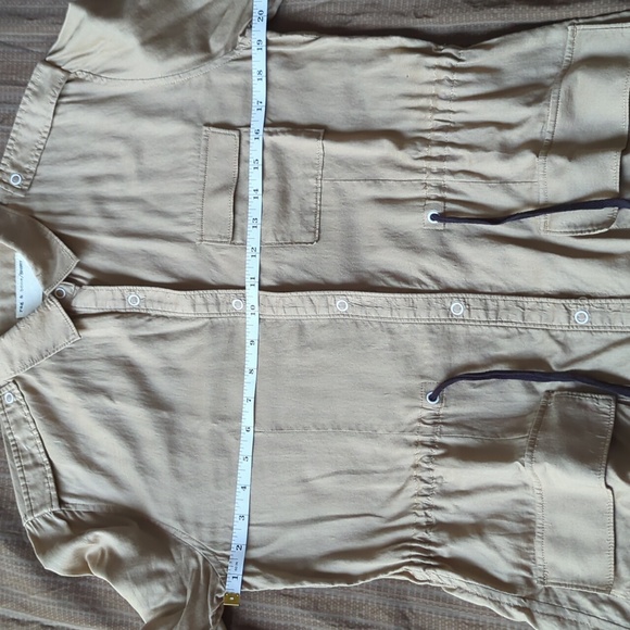 Rag & Bone Draw String Button Down Shirt with Large Pockets - Picture 12 of 14